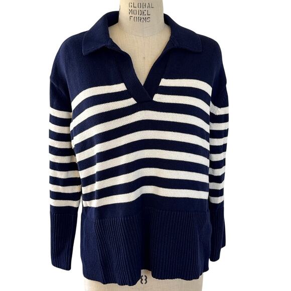 GAP Sweaters - GAP Cotton Sailor Stripe Polo Sweater Size Small NEW NWT